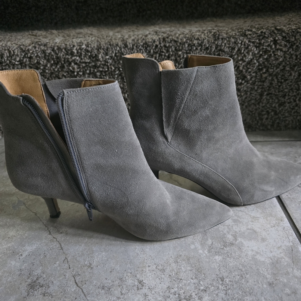 Elegant Gray Ankle Booties